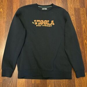 Vissla Surf Company Black Crewneck Sweatshirt Size Large